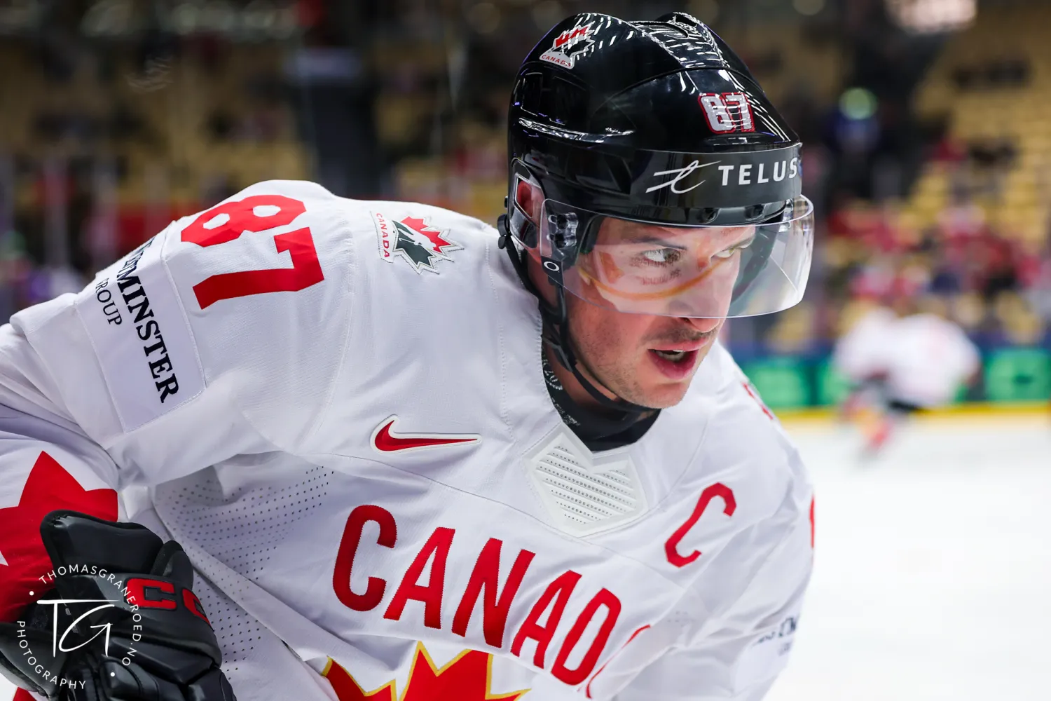 Sidney Crosby inden VM kvartfinalen mod Danmark